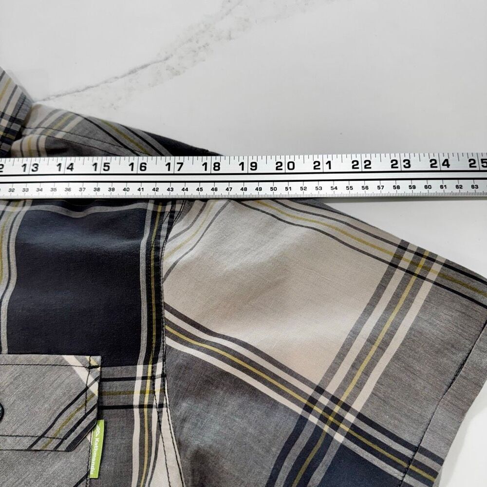 Kathmandu Short Sleeve Check Plaid Button Down Shirt. Large - Picture 11 of 13